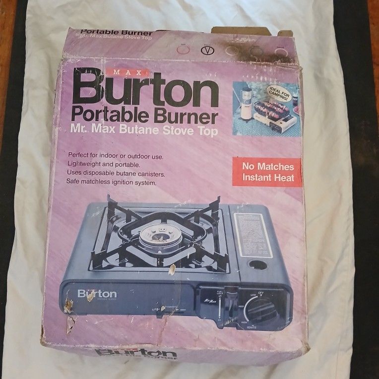 Max Burton Portable Burner Butane Stove Top Portable Burner