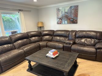 Large Leather Sectional Couch