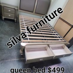 Queen Bed With 2 Drawers 499 Frame Only 