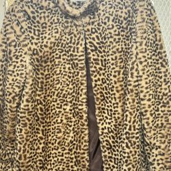 Leopard Faux- Fur Coat