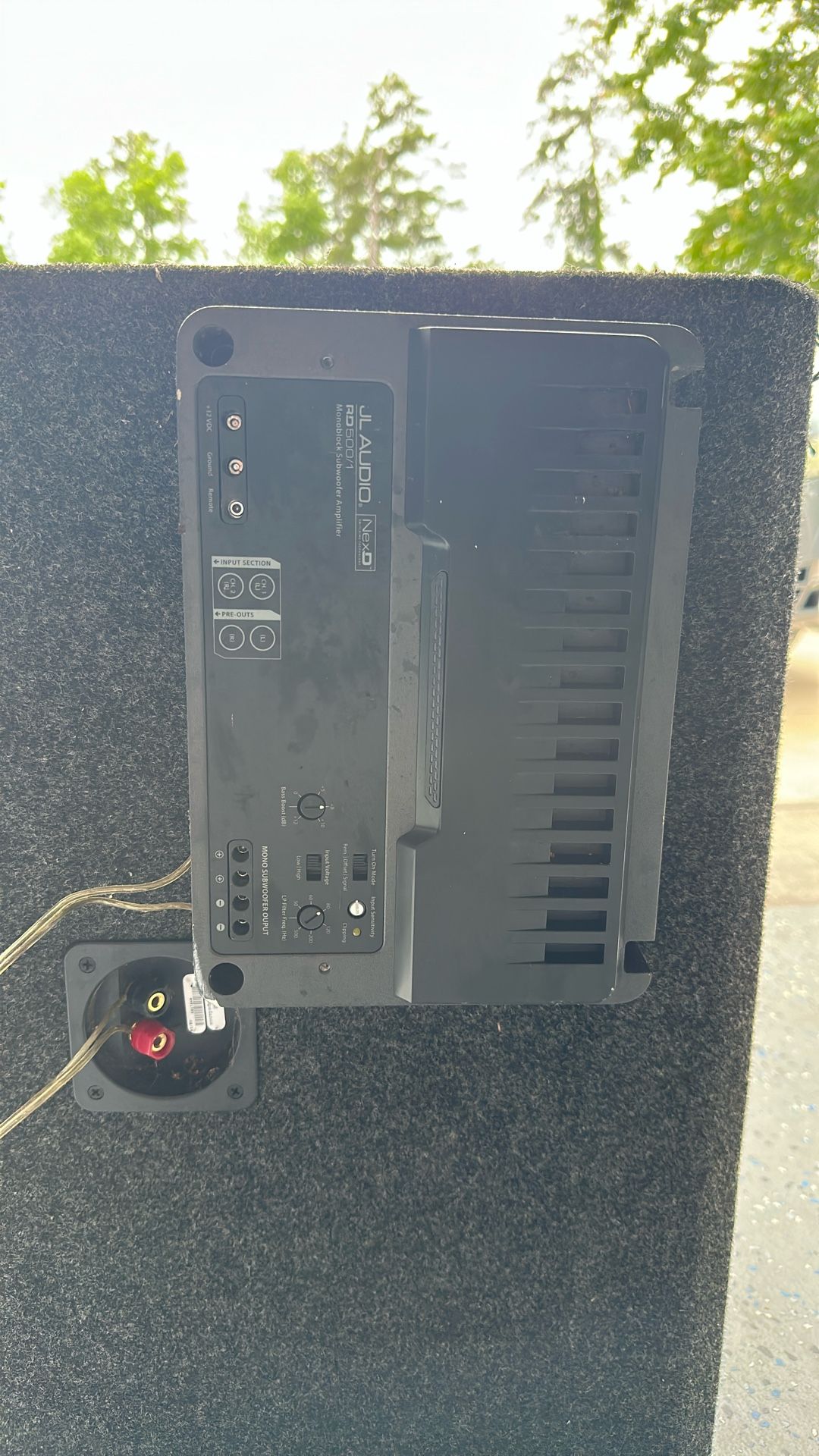 Custom JL Audio 12” Subwoofer Box + JL RD500/1 Amp – Premium Bass Setup!
