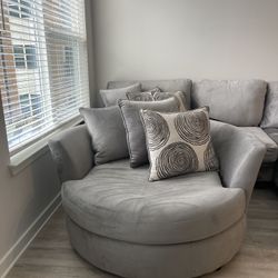 Oversized Swivel Sofa 