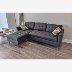 New Reversible Sectional.  Grey.  86 X 59.  Free Delivery!