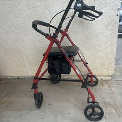 DRIVE Brand RED ROLLATOR with Seat  $40