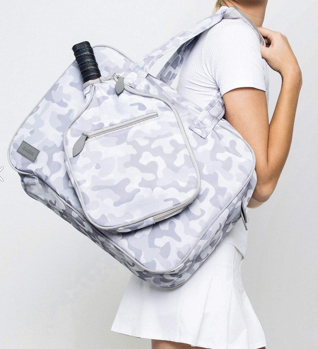 PICKLEBALL TOTE GREY CAMO