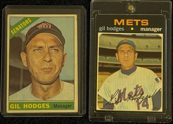 Gil Hodges Vintage Baseball Card Lot – 1966 & 1971 Topps – HOF
