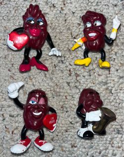 Set of 4 Vintage 1988 California Raisins Figures/Toys - EXCELLENT CONDITION