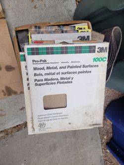 Box of assorted sandpaper