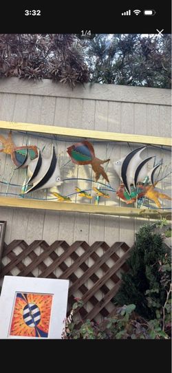 Mid Century 56 x 23 beautiful wall sculpture