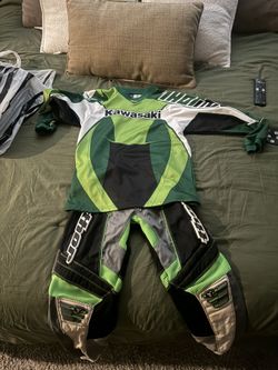 Kawasaki Riding Uniform Pants And Jersey Kids