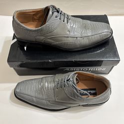 Alberto Fellini Men’s Dress Shoes, Edmonds Grey Size 10