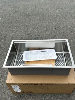 Brand new commercial stainless steel kitchen sink 32×19