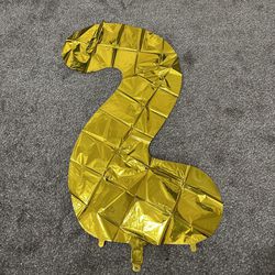 Gold Large Numbers Balloon