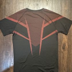 Red And Black Compression Gym Shirt 