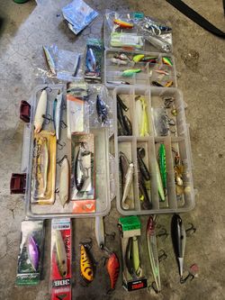 Fishing Lures For Striper &Bass & Traut take it all lot for $80