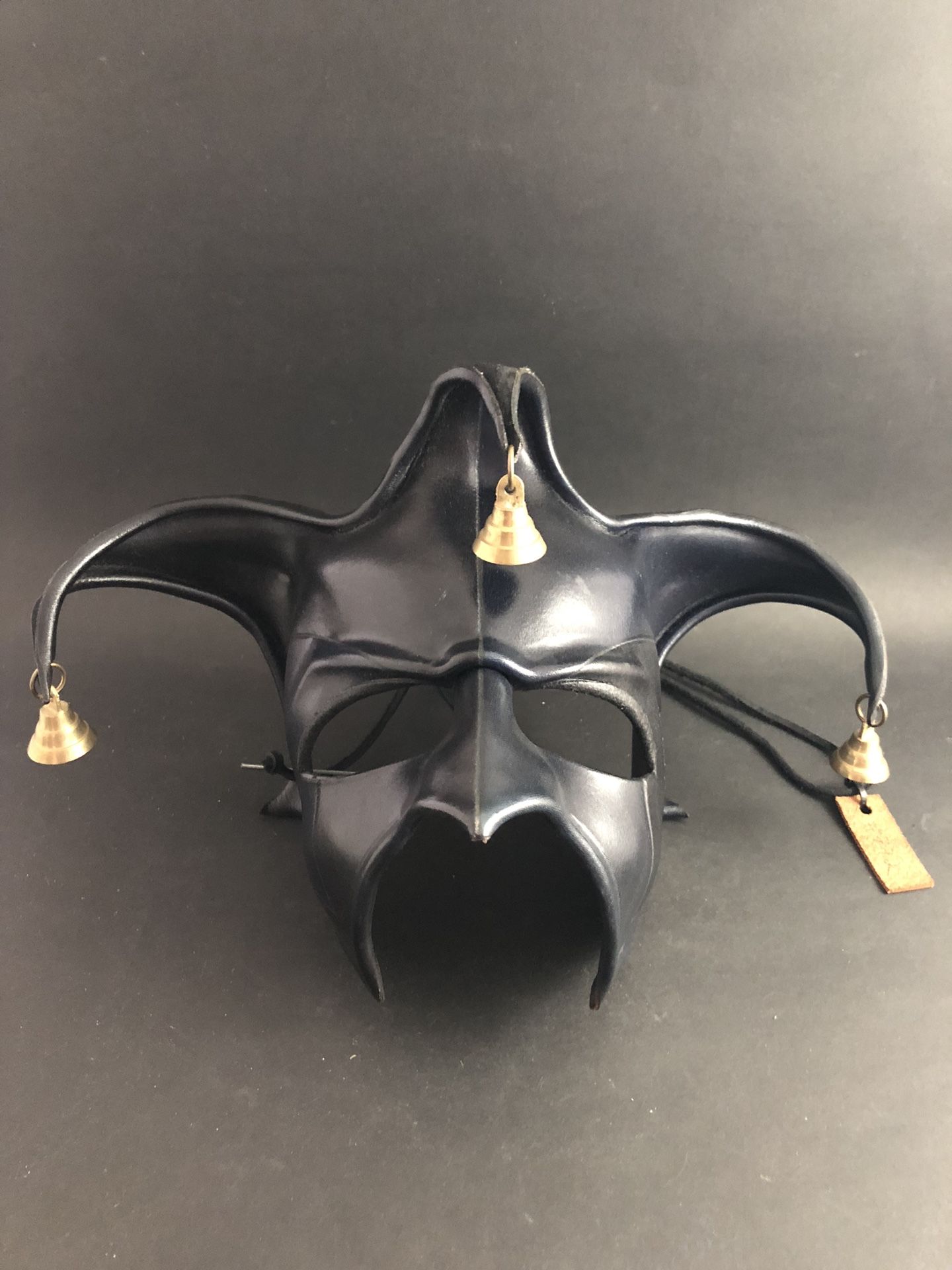 2001 Autographed Matthew Mansour Leather Mask #772 With Display Hanger
