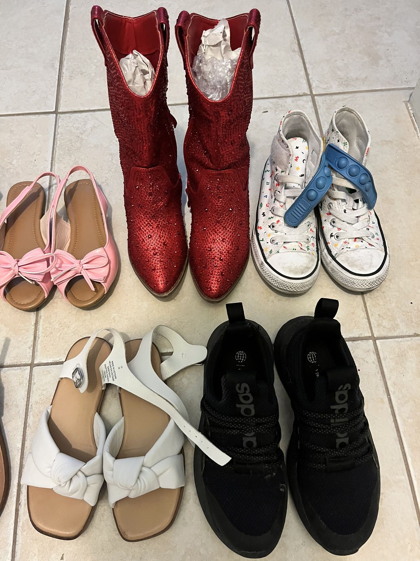 Size 13 girls Sandals Sneakers and Boots 