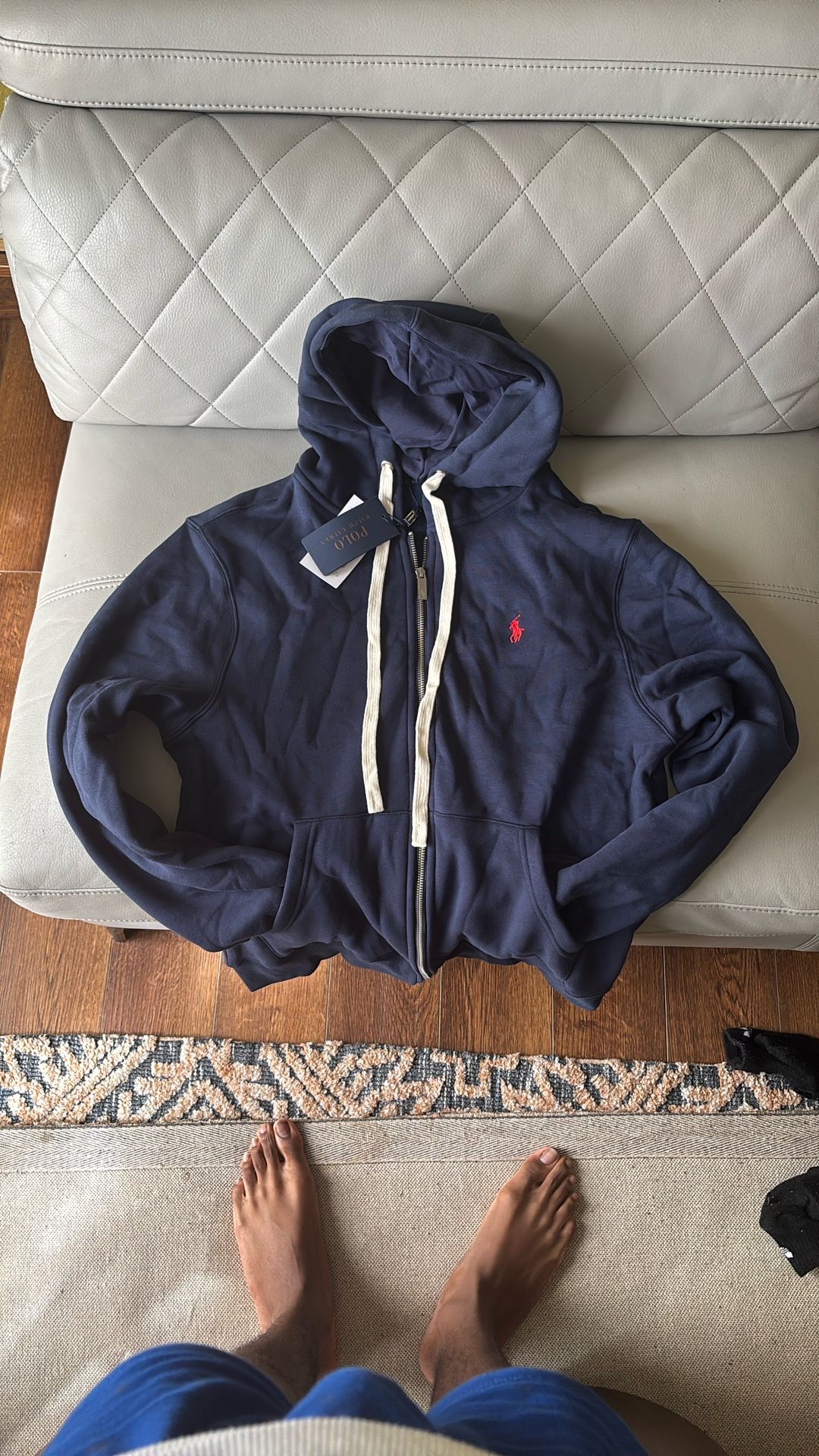 Polo Ralph Lauren Zip Up Hoodie Navy