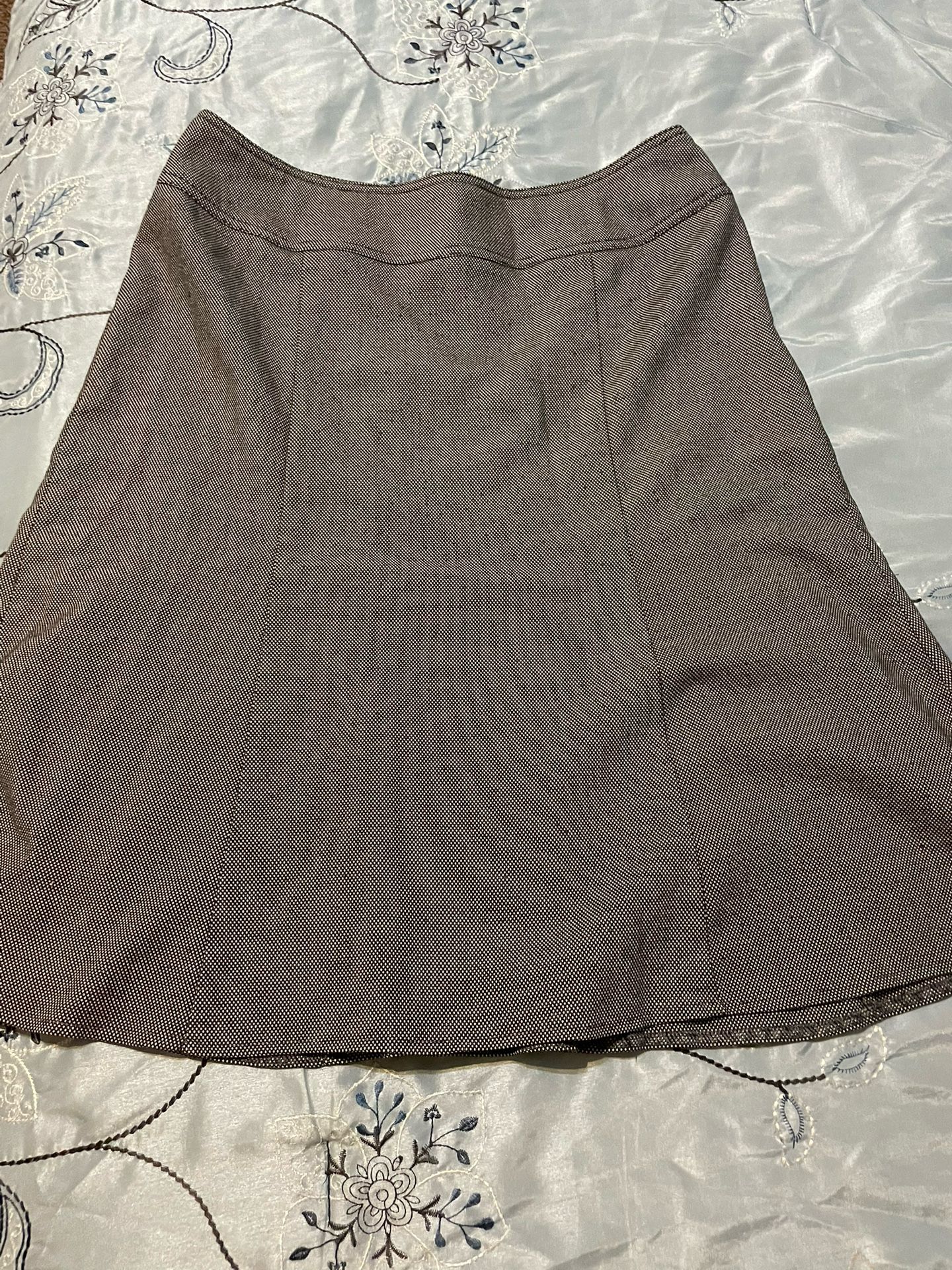 Kim Rogers Size 16 A Line Black Houndstooth Skirt