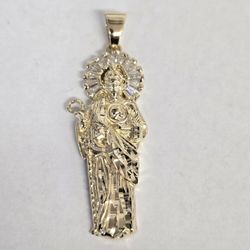 14kt Gold St Jude Charm
