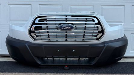 WHITE FORD TRANSIT VAN FRONT BUMPER 2015 2016 2017 2018 2019 2020