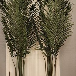 CROSOFMI Artificial Areca Palm Plant 6.5 Feet Fake Tropical Palm Tree, Perfect Faux Dypsis Lutescens Plants In Pot For Indoor Outdoor House Home Offic