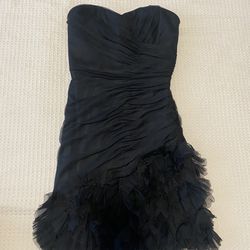 Black strapless mini dress size 0