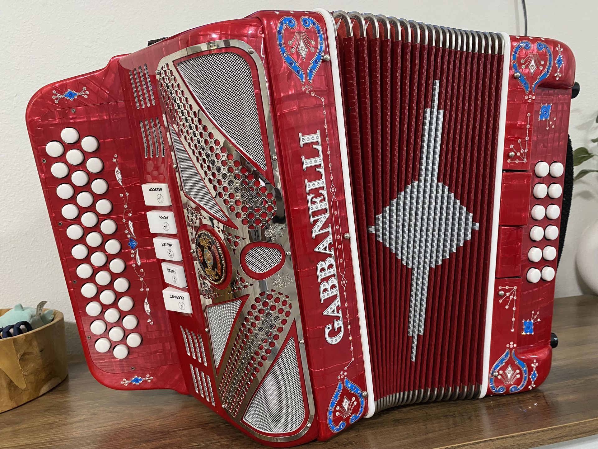 Gabbanelli m400r Red Pearl FBE Fa Accordion Acordeon