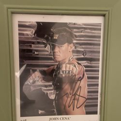 Framed Autographed John Cena Poster