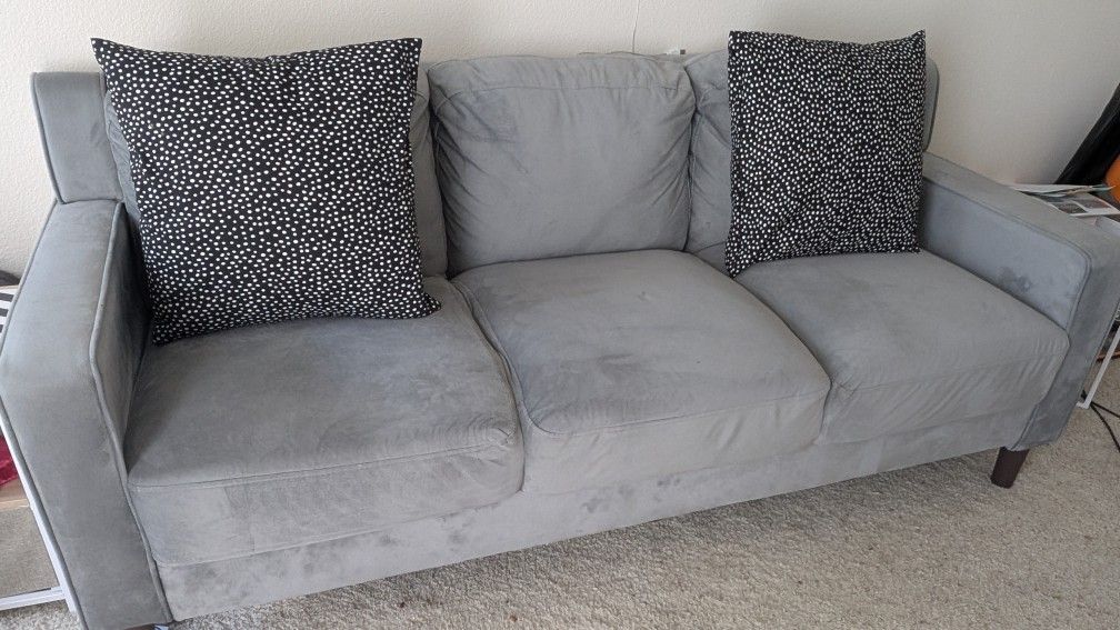Couch/ Sofa With White Cushions