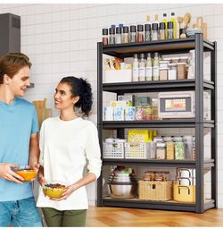 🍀 🏠 Heavy Duty Garage Storage Shelf – 5-Tier Adjustable Metal Shelving, 71” Tall, Strong & Sturdy Organizer for Garage, Pantry, Basement & Warehouse
