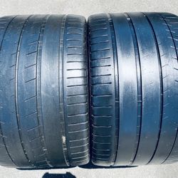 Pair 335/25r20 Michelin Pilot Super Sport ZP 70-80% Tread Life