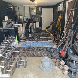 garage Full Of Gym Equipment 