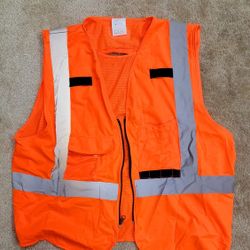 Large/X-Large Orange Class 2 High Visibility Safety Vest 