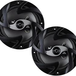 Dual Electronics DS652 2-Way 6 ½ inch Car Speakers with 100 Watt Peak Power & 1 inch Mylar Balanced Dome Tweeter

