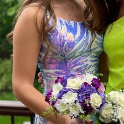 Formal dress - purple/blue sequin 