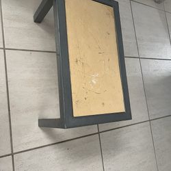 Short Small Metal Framed Table 