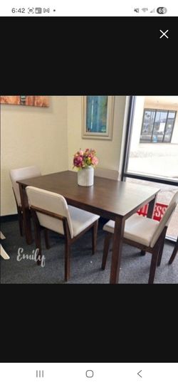 Dining Table Set with 4 Chairs