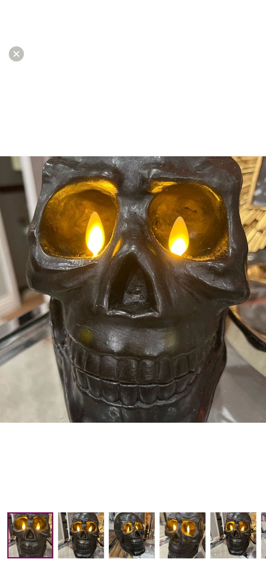 Luminara Flameless Skull Candle