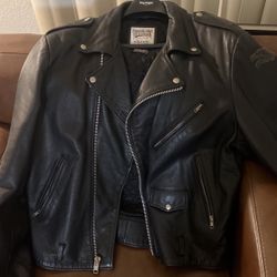 Wilson’s Men’s XXL Open Road Black Leather Biker Jacket 