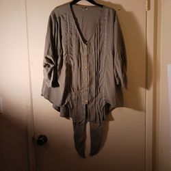 Grey Color Women Top Size XL