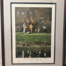 Arnold Palmer Signed Paining - Framed 