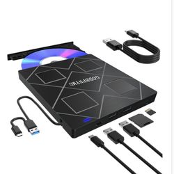5-In-1 Extemal CD/DVD Drive For Laptop,USB