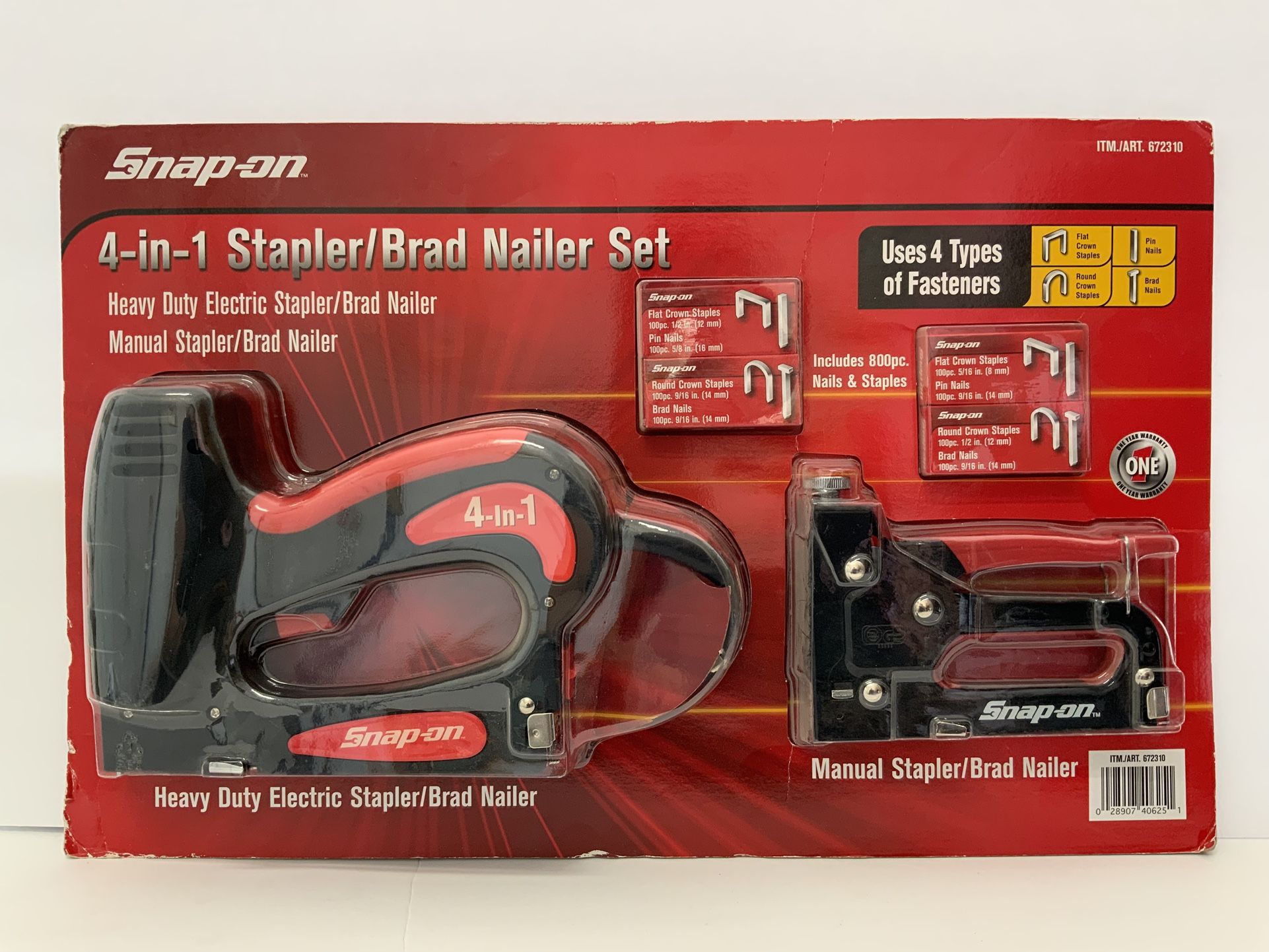 Snap-On 4-in-1 Stapler/Brad Nailer Set