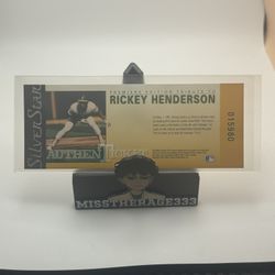 1991 Silver Star Rickey Henderson AuthenTicket Breaks Brock's Stolen Base #939