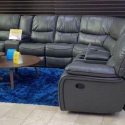 Tax Time Sale! Madrid Reclining Sectional Sofa-$1,099-Same Day Delivery-3 Recliners Total-Brand New, Low Inventory!!