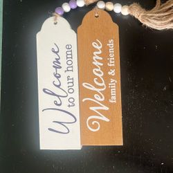 2 new wooden signs 