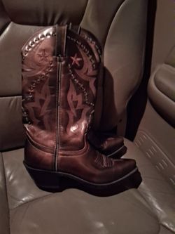 Brown Leather Cowboy Boots