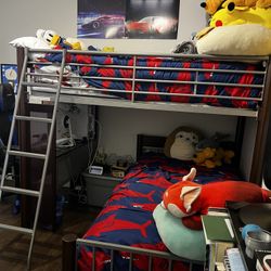 Gently Used Bunk Bed With Desk