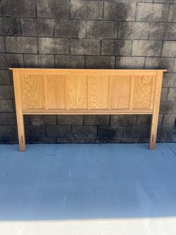 KING size golden oak headboard